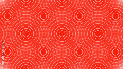 Red abstract background with circles