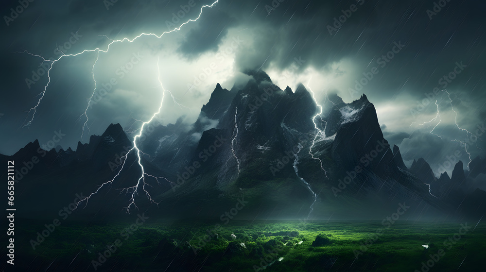 Fototapeta premium Beautiful tempest illustration