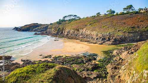 brest fnistere in french britania atlantic ocean coastline between le conquet and vierge island