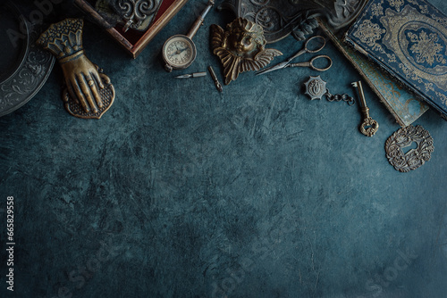 Canvas Print Antique background with old things