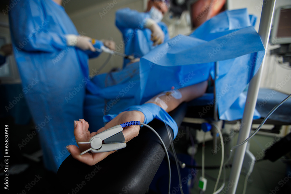 Measurement of blood oxygen saturation during surgery