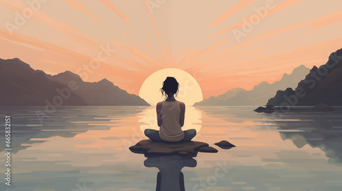 Calm Reflections  Unveiling the Serenity of Meditation and Mindfulness  AI Generative