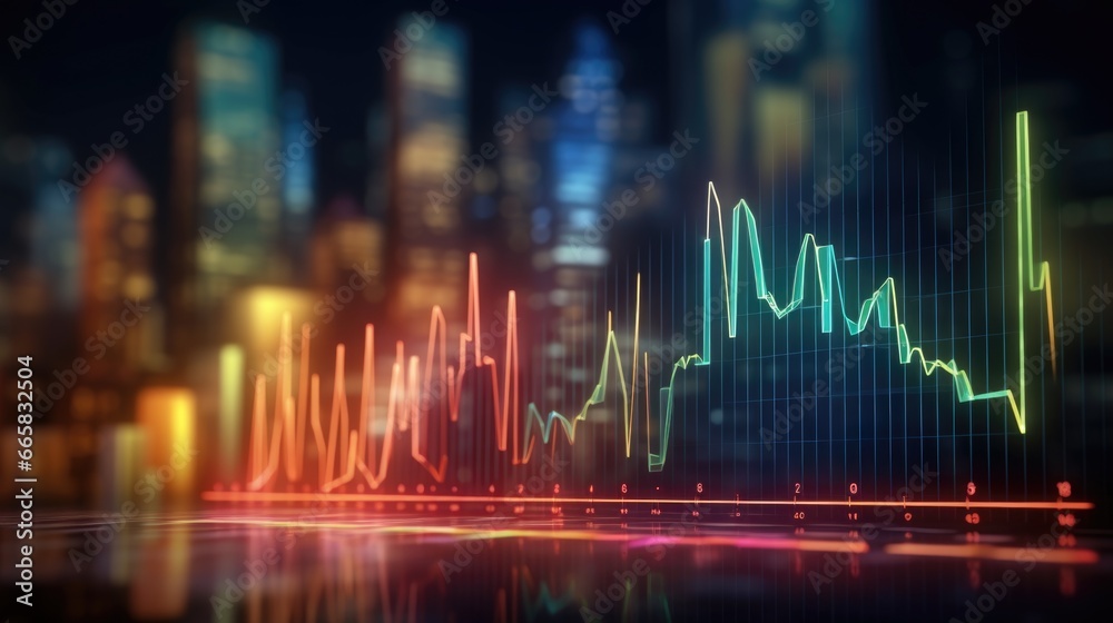 Holographic economic chart, analysis of global economic trends. Business growth analysis and asset investment chart. Business and finance. Analysis of financial charts on a virtual screen Holographic economic chart, analysis of global economic trends. Business growth analysis and asset investment chart. Business and finance. Analysis of financial charts on a virtual screen