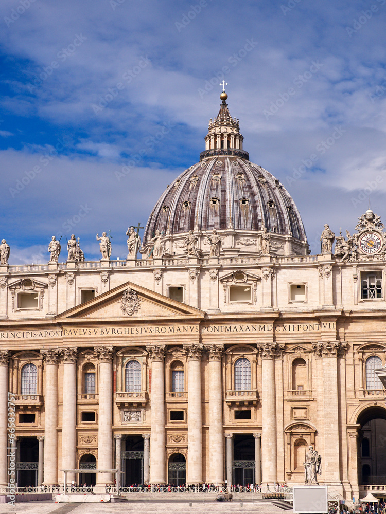 St. Peter's basilica view, Rome, Vatican, Italy