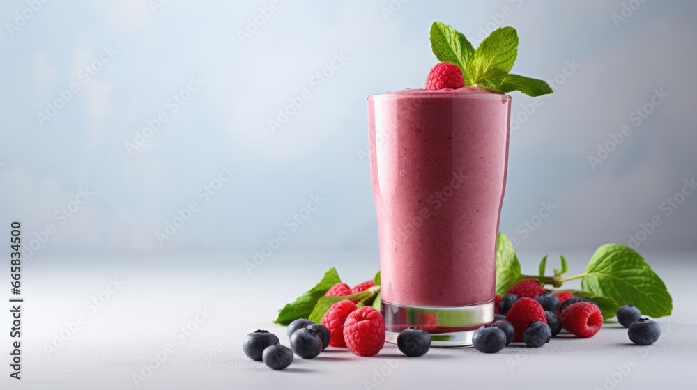 Smoothie made from fresh fruits and berries. The concept of healthy and proper nutrition Smoothie made from fresh fruits and berries. The concept of healthy and proper nutrition