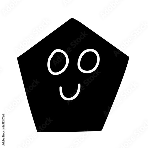 geometric face shape silhouette