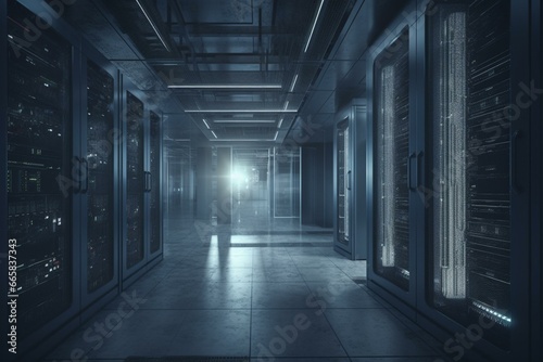 background server room. Generative AI © Miriam