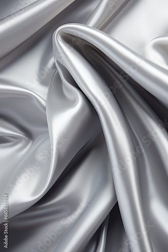 silver satin background - generative ai