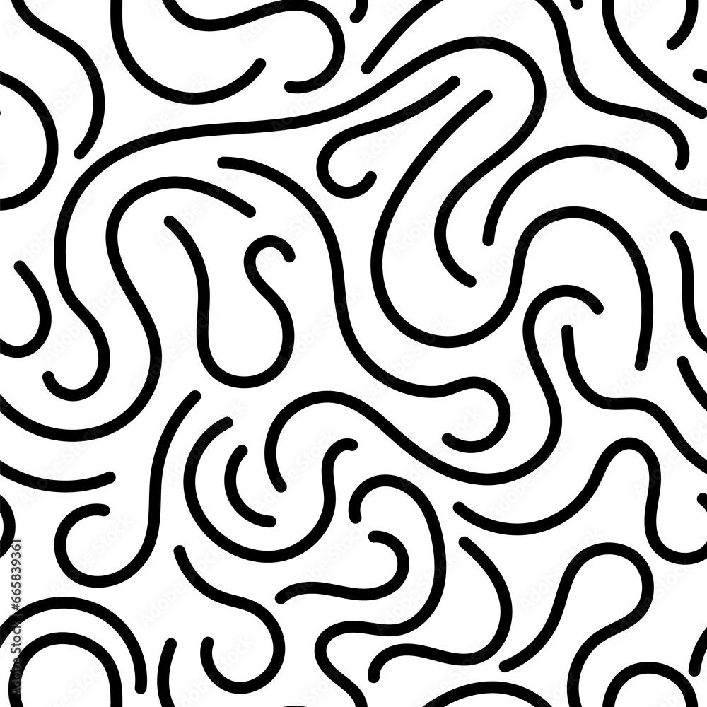 Abstract curve lines seamless pattern. Wavy texture Abstract curve lines seamless pattern. Wavy texture