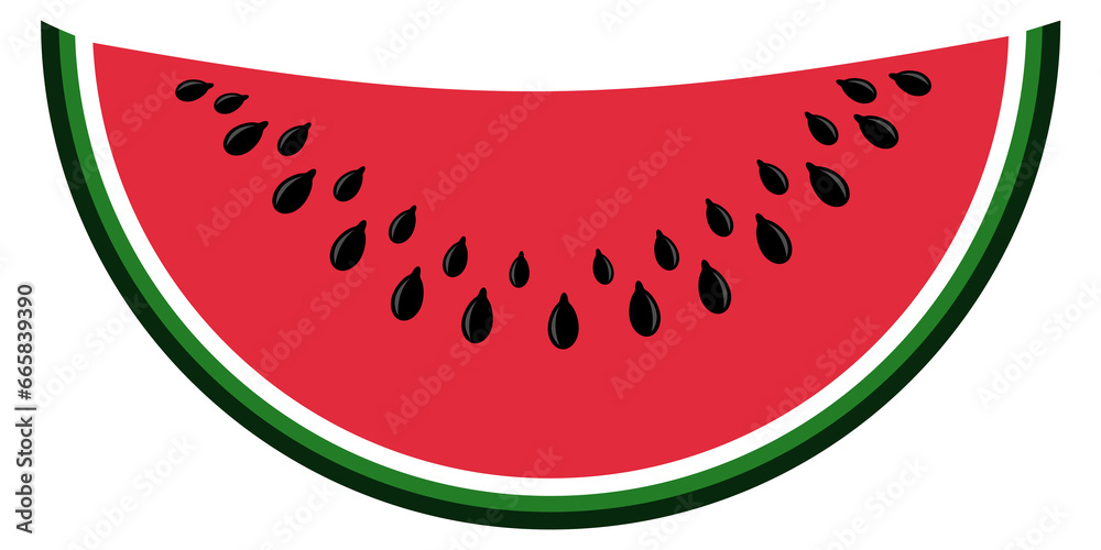 Juicy red watermelon slice. Summer fresh icon Juicy red watermelon slice. Summer fresh icon