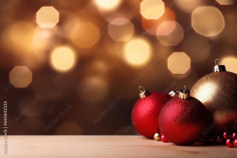Celebrate the New Year with a Red and Gold Abstract Bokeh Background with copy space Celebrate the New Year with a Red and Gold Abstract Bokeh Background with copy space