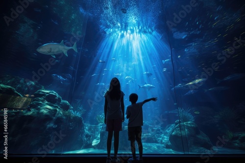Explore the Beautiful Underwater World   Where a Diverse Array of Marine Life Thrives in a Captivating Underwater Tunnel