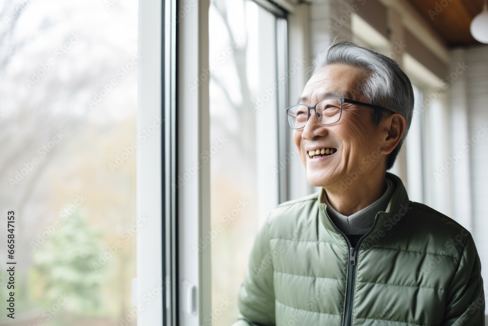 Portrait of smiling elderly man in a nursing home Portrait of smiling elderly man in a nursing home