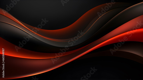 Red and black wavy lines backgrounds - generative AI