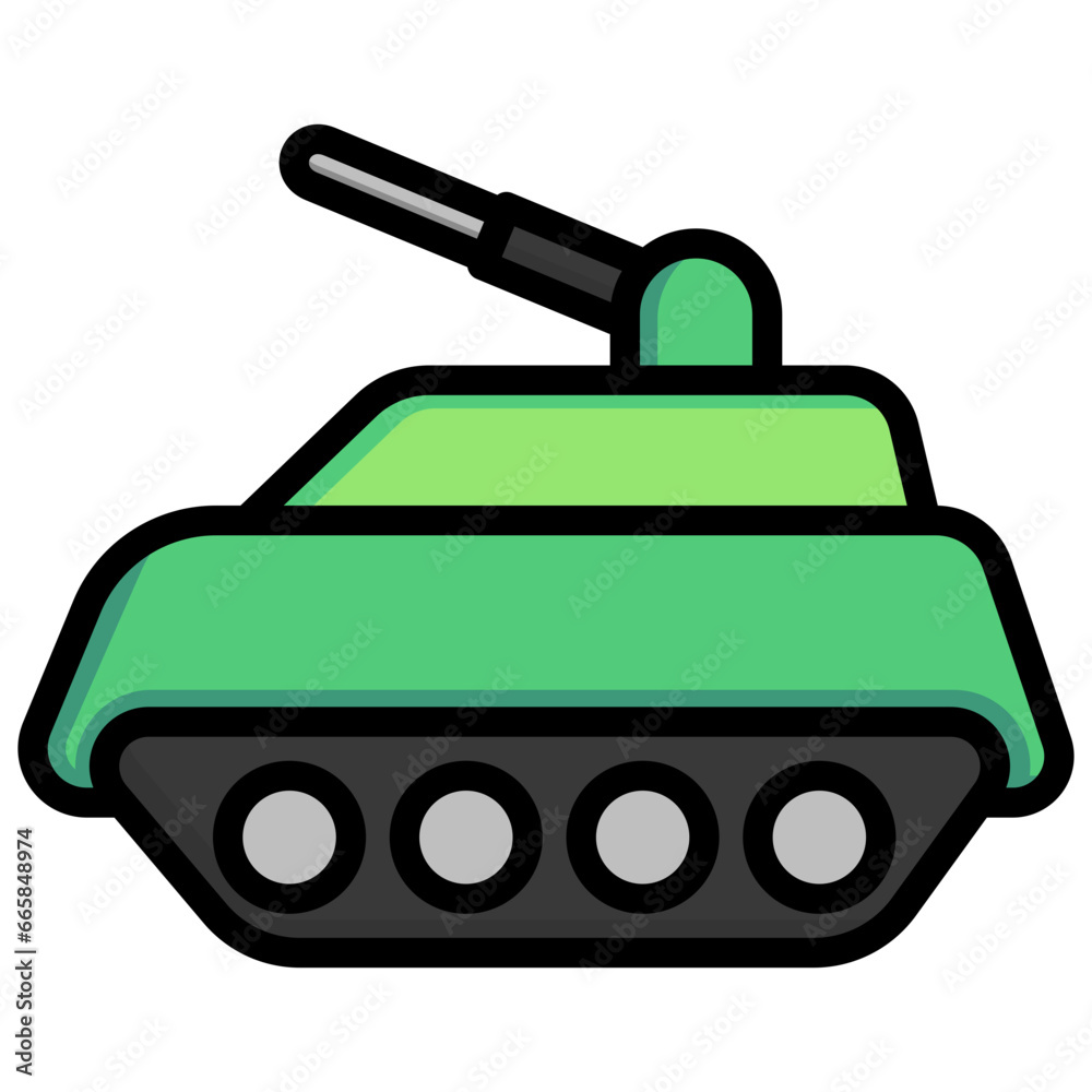 Obraz premium Tank icon are typically used in a wide range of applications, including websites, apps, presentations, and documents related to military topics.