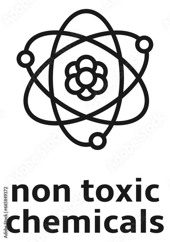 Foto Non toxic chemicals symbol. Bio product label