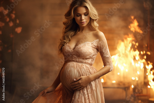  photoshoot of a young pregnant women, Vibrant and bright 