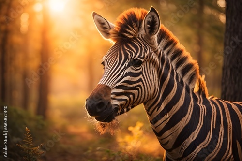 portrait of a zebra generative ai 