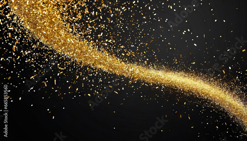 golden christmas particles and sprinkles