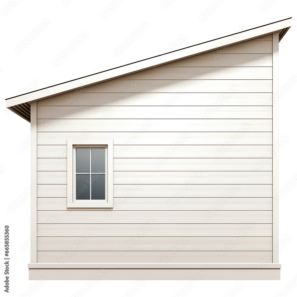 garden house wall with window isolated on transparent background garden house wall with window isolated on transparent background