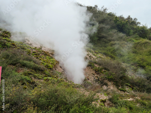 Craters of the Moon on the north island of New Zealand