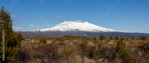 Mount Tongariro and Mount Ngauruhoe  on the North Island of New Zealand 