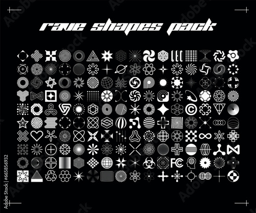 Logo pack rave techno music geometric photo
