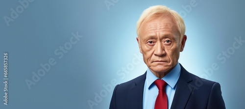 Mature Asian businessman serious face portrait