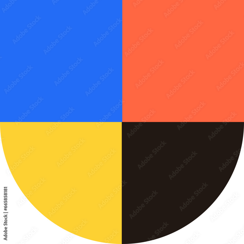 Fototapeta premium Bauhaus Mosaic Geometric