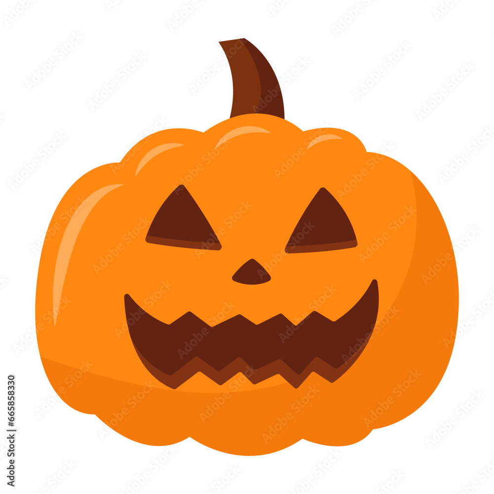 Fototapeta premium Halloween Pumpkin Icon Vector