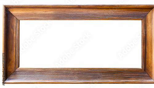 wooden textured frame with a transparent background