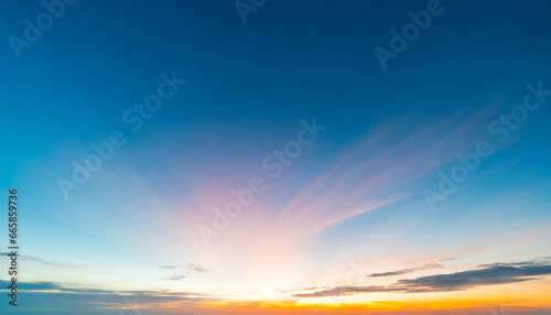 colorful cloudy sky at sunset gradient color sky texture abstract nature background © Enzo