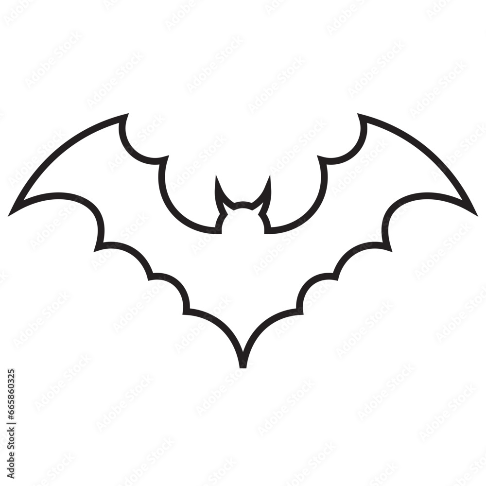 Silhouette Bat Icon Vector Silhouette Bat Icon Vector