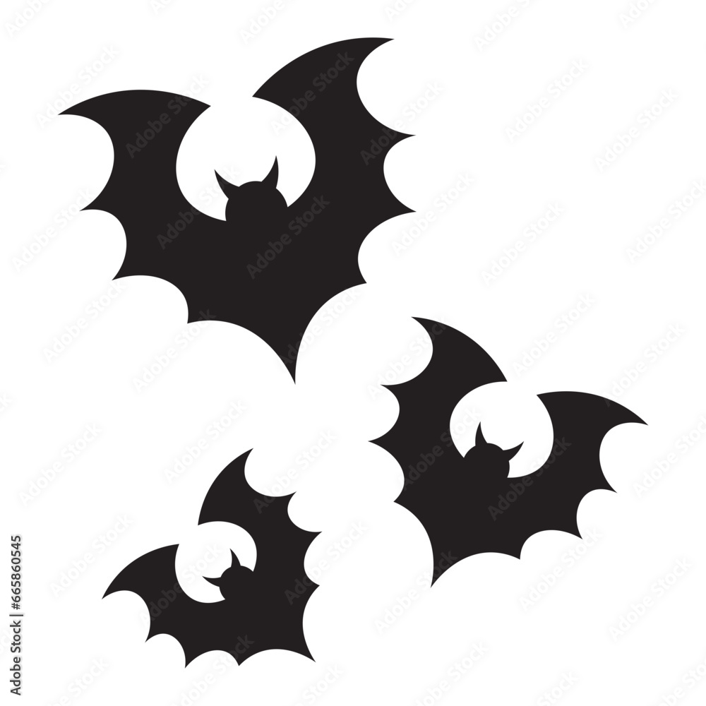 Silhouette Bat Icon Vector Silhouette Bat Icon Vector