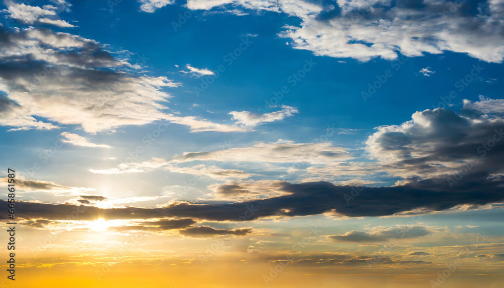 cloudy sky at sunset cloudy sky background horizontal banner