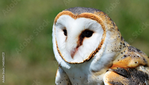 common barn owl tyto albahead close up © Enzo