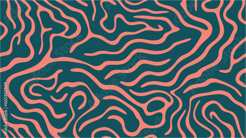 Abstract decorative background. Monochrome waves pattern. Digital image with a psychedelic stripes. Grunge texture. Vector. Simple background with contour line pattern.