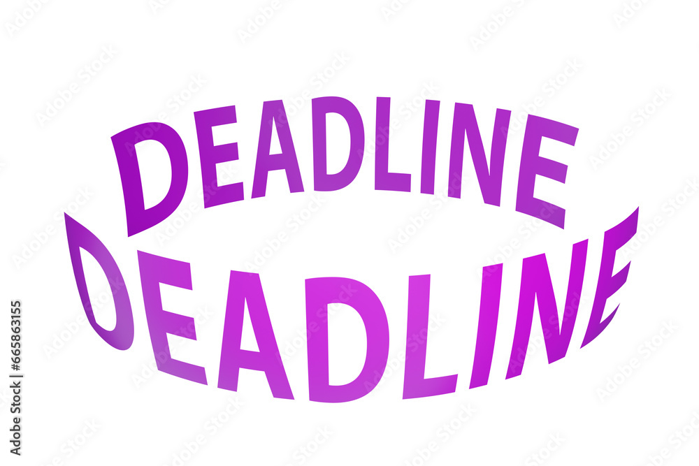 Business concept of deadline with letters