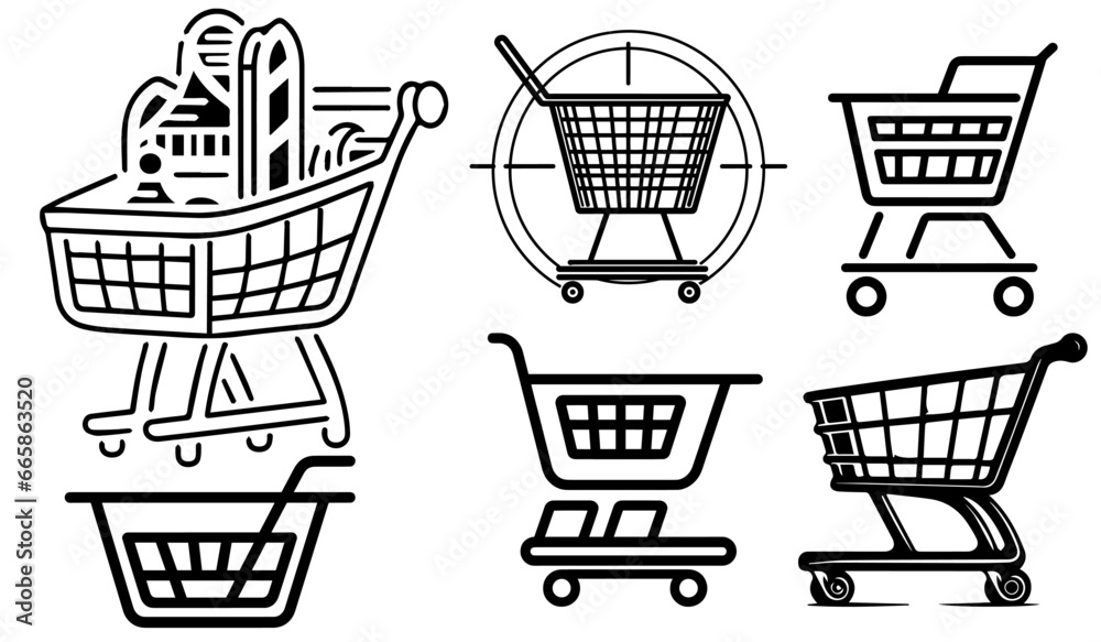 shopping cart vector shopping cart vector