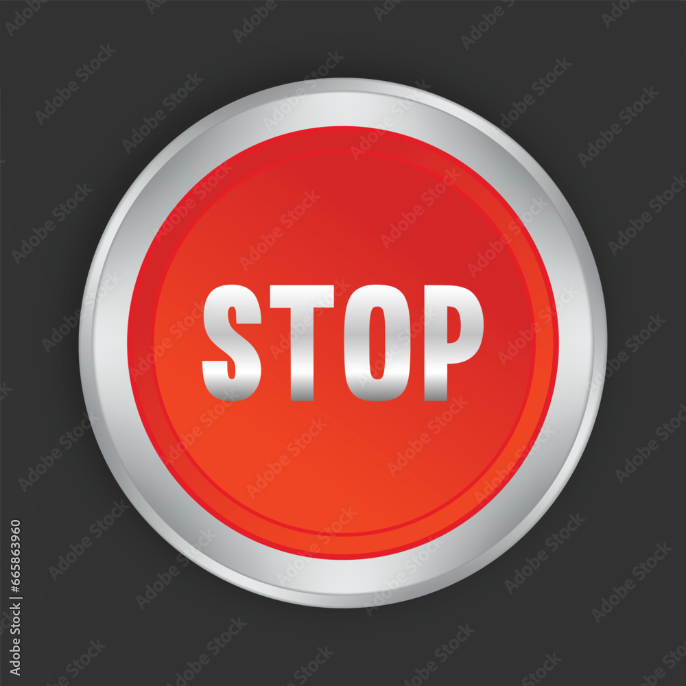 stop button isolated, 3d illustration stop button isolated, 3d illustration
