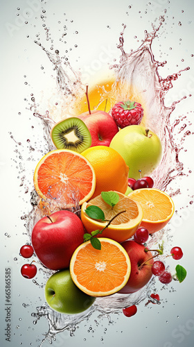 Tropical Fruits  Juice Splash  Food Photography