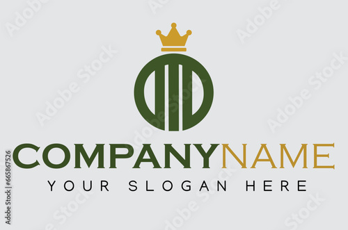 Crown ring jewelry logo and symbol of jewelry store, gold store and jewelry store. Luxurious and elegant flat concept with various premium color screens