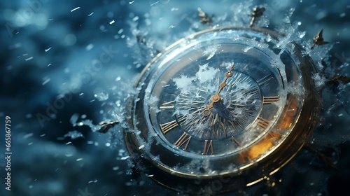 A clock's hands frozen in a captivating moment.cool wallpaper	 photo