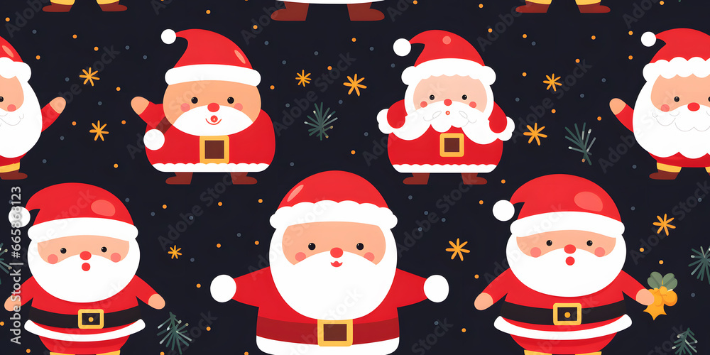 santa claus christmas pattern concept wallpaper wallpaper