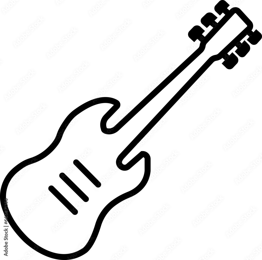 Black Guitar icon. Acoustic musical instrument sign Isolated on Transparent background. Music symbol Modern, simple line icon for web site or mobile app with editable stock. Black Guitar icon. Acoustic musical instrument sign Isolated on Transparent background. Music symbol Modern, simple line icon for web site or mobile app with editable stock.
