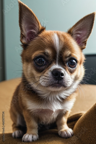 Adorable Chuhuahua Puppy, be enchanted by the undeniable cuteness of this little friend and his irresistible visual appeal.