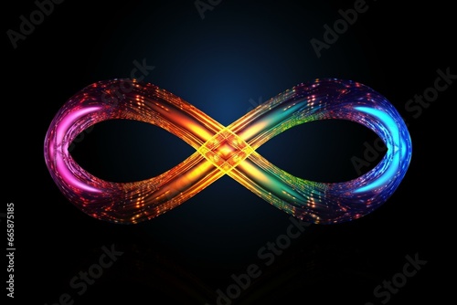 vibrant infinity symbol. Generative AI