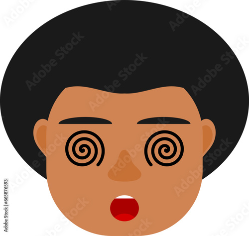 Cute black boy confused. Black boy avatar. Black boy emoji.