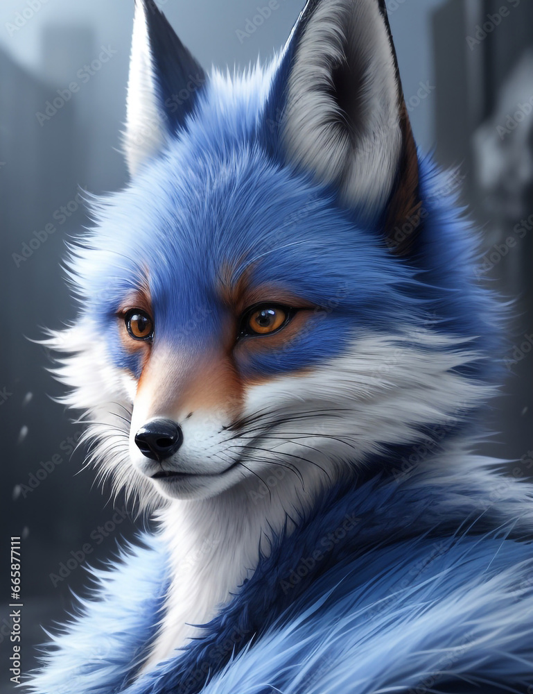 Naklejka premium fox portrait