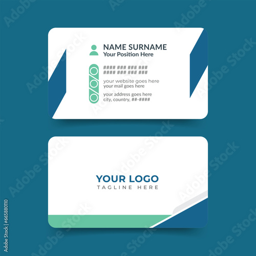 Modern doctor healthcare professional business card template design
